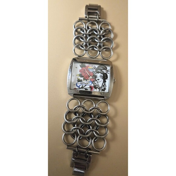 Ed Hardy Geisha Women’s Stainless Steel Watch Japan WGY-197 - Picture 1 of 3
